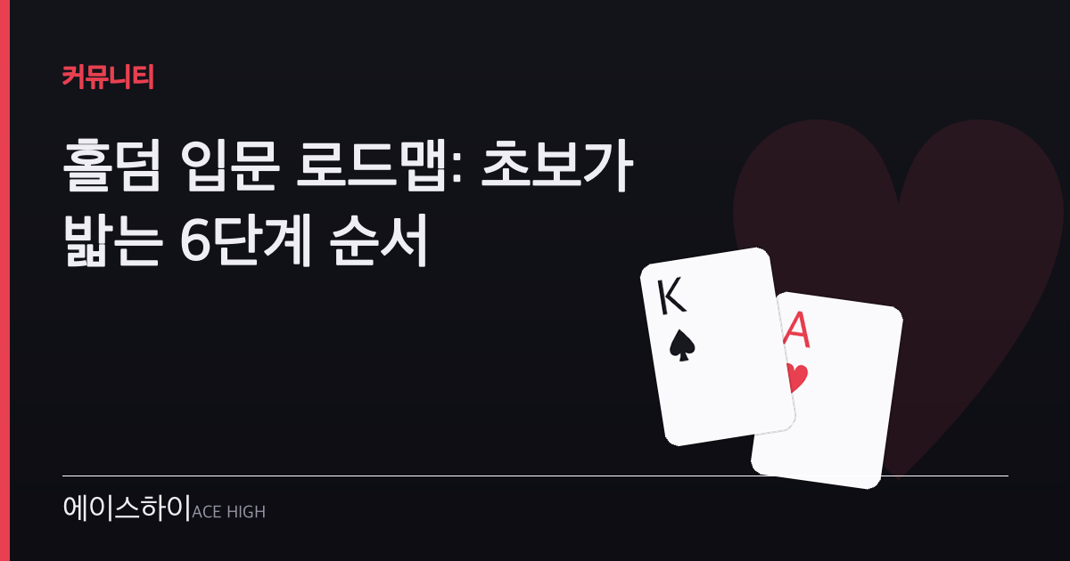 홀덤 입문 로드맵 — 에이스하이 포커 가이드 이미지