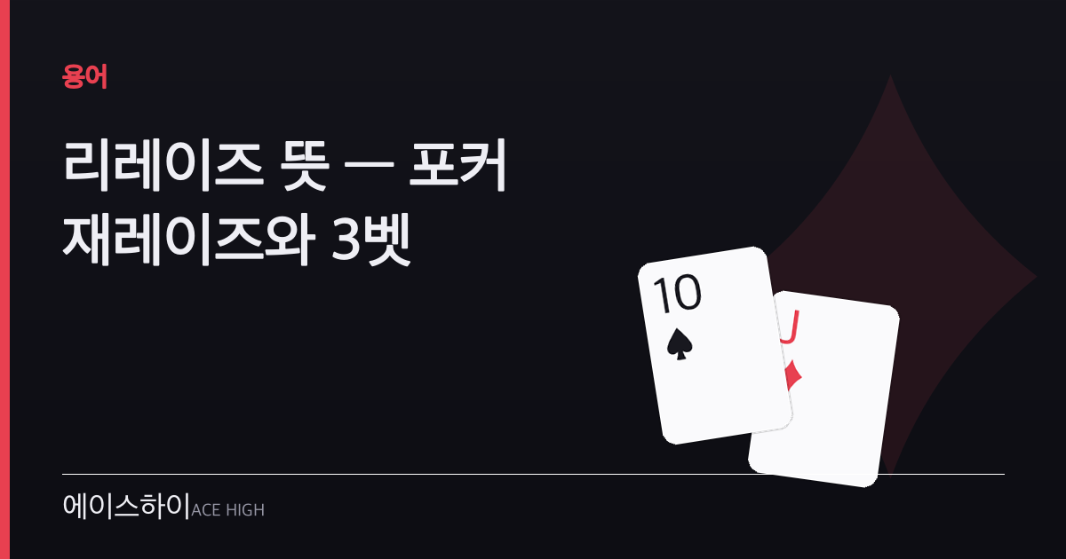 리레이즈 뜻 — 에이스하이 포커 가이드 이미지