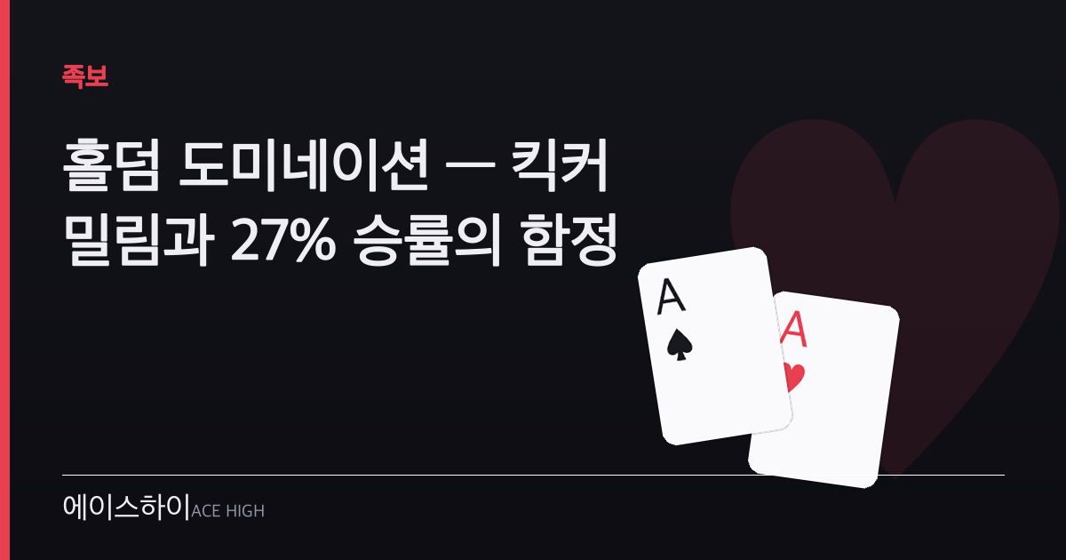 홀덤 도미네이션 — 에이스하이 포커 가이드 이미지