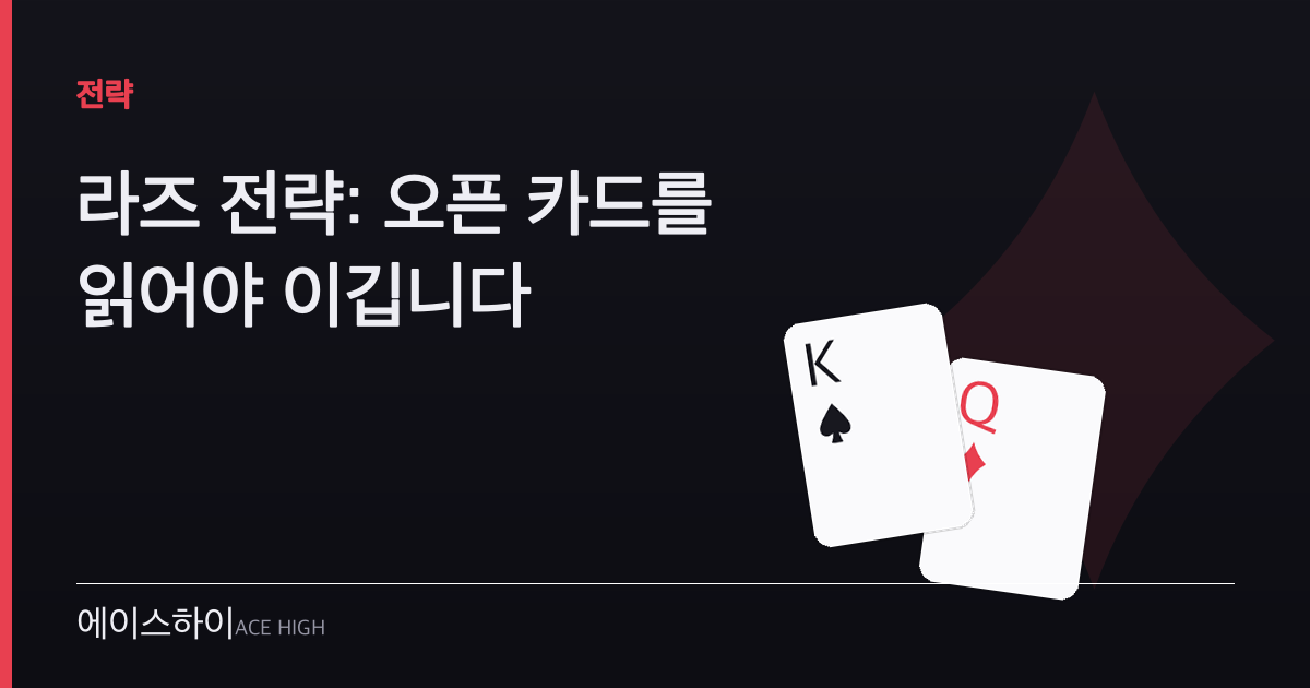 라즈 전략 — 에이스하이 포커 가이드 이미지
