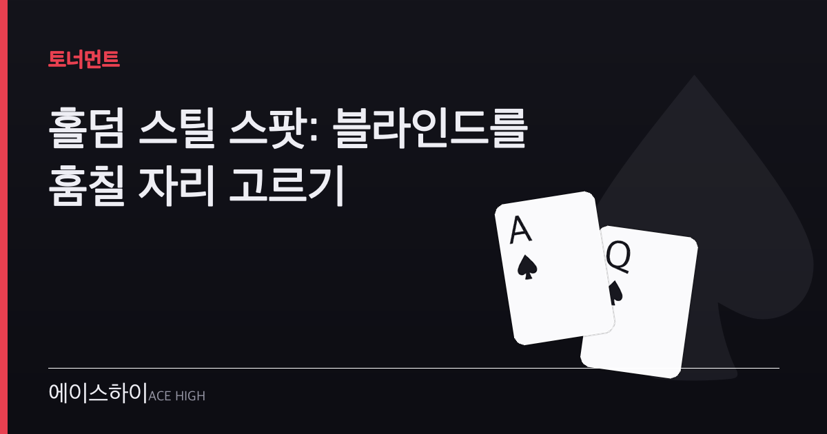 홀덤 스틸 스팟 — 에이스하이 포커 가이드 이미지